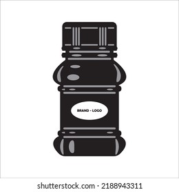 bottle icon in trendy flat design logo vector design illustration web