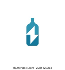 icono del frasco en diseño plano de moda
