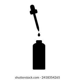 bottle icon in trendy flat design white background