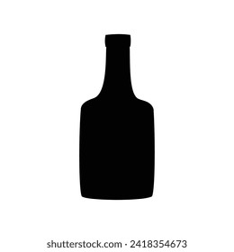 bottle icon in trendy flat design white background