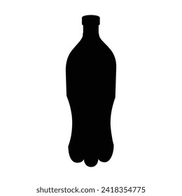 Flaschensymbol auf angesagtem, weißem Hintergrund