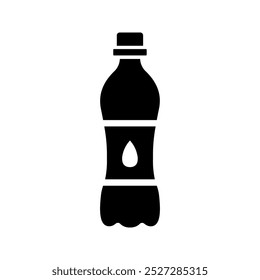 bottle icon in trendy flat design color editable