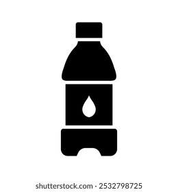 bottle icon in trendy flat design color editable