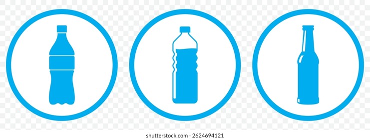 Bottle icon in trendy flat design on Transparent Background. EPS 10.