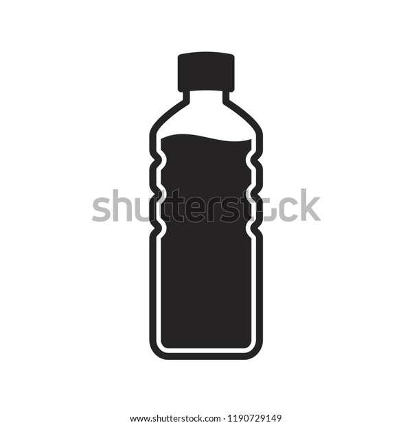 bottle icon in trendy flat\
design 