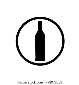 Bottle icon in trendy flat style isolated on background. Bottle icon page symbol for your web site design Bottle icon logo, app, UI. icon Vector illustration, EPS10.