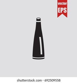 Bottle icon in trendy isolated on grey background.Vector illustration.