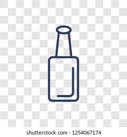 Bottle icon. Trendy linear Bottle logo concept on transparent background from Hygiene collection