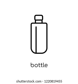 bottle icon. Trendy modern flat linear vector bottle icon on white background from thin line collection, outline vector illustration