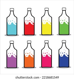 icono del frasco con varios colores
