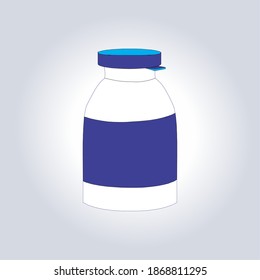 Bottle Icon Vector Design Illustration on white background. Copy Space for text and logo