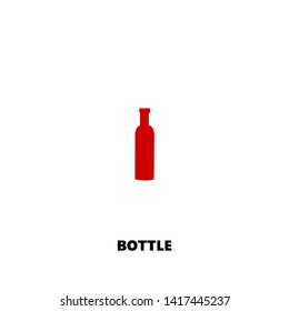 bottle icon. bottle vector design. sign design. red color