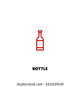 bottle icon. bottle vector design. sign design. red color