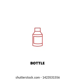 bottle icon. bottle vector design. sign design. red color