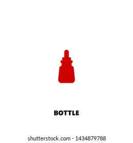 bottle icon. bottle vector design. sign design. red color