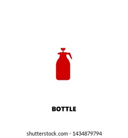 bottle icon. bottle vector design. sign design. red color