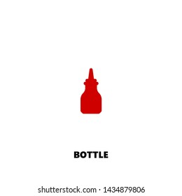 bottle icon. bottle vector design. sign design. red color