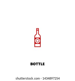 bottle icon. bottle vector design. sign design. red color