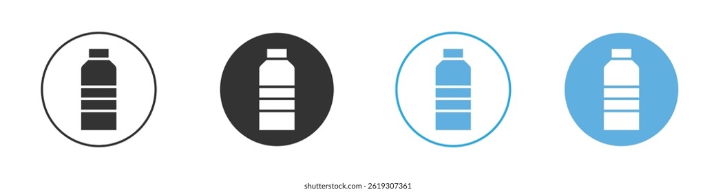 Conjunto gráfico de Vector de icono de botella