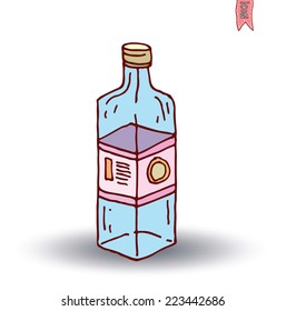 Bottle icon, vector illustration