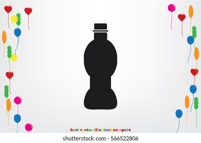 Bottle icon vector illustration.