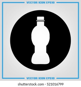 Bottle icon vector illustration eps10. Isolated badge for website or app - stock infographics