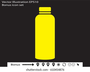 bottle, icon, vector illustration eps10
