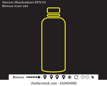 bottle, icon, vector illustration eps10