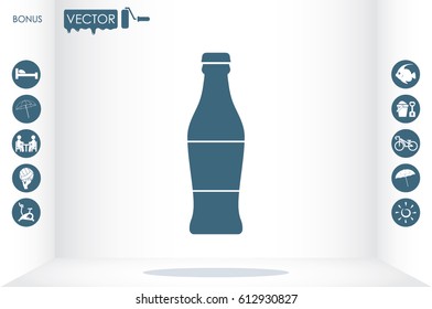 bottle icon vector illustration eps10