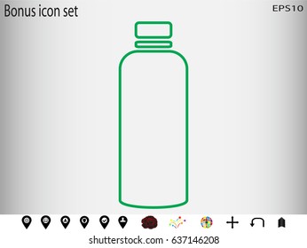 bottle, icon, vector illustration eps10