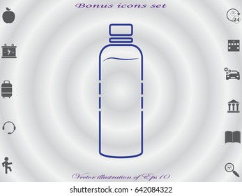 bottle, icon, vector illustration eps10