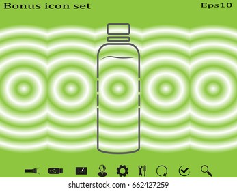 bottle, icon, vector illustration eps10