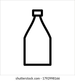 Bottle icon vector illustration flat style in trendy design on white background