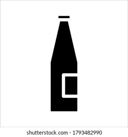 Flaschensymbol, Vektorgrafik im flachen Stil auf weißem Hintergrund