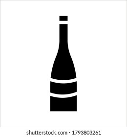 Bottle icon vector illustration flat style in trendy design on white background