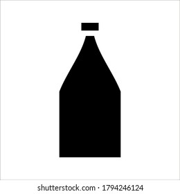Bottle icon vector illustration flat style in trendy design on white background