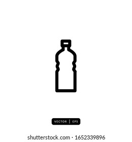 Icono de frasco vectorial, ilustración plantilla de logotipo para muchos fines. Aislado sobre fondo blanco.