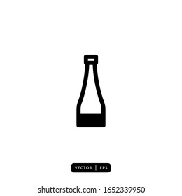 Bottle icon vector, illustration logo template for many purpose. Isolated on white background.