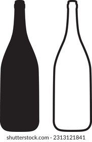 bottle icon vector illustration logo template