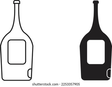bottle Icon Vector illustration on white background. bottle Icon Flat design style, Flat symbol Vector illustration. vector icon for apps, websites, and logos, templates.

