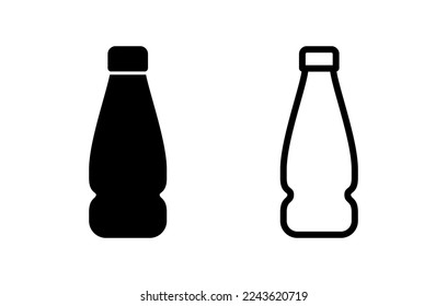 Flaschensymbol, Vektorgrafik. Flaschenzeichen und -zeichen