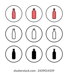 Bottle icon vector illustration. bottle sign and symbol