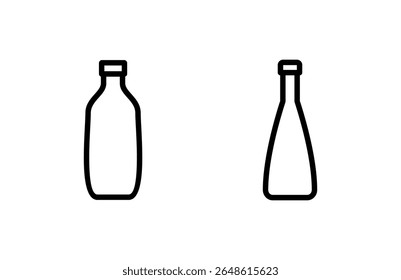 Ilustración vectorial del icono de la botella. signo y símbolo de la botella