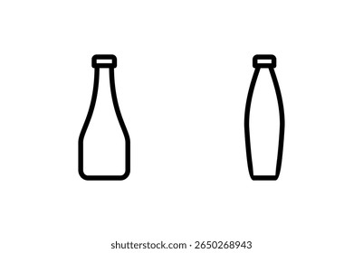 Vektorgrafik des Flaschensymbols. Flaschenzeichen und Symbol