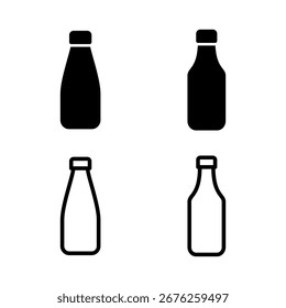 Vektorgrafik des Flaschensymbols. Flaschenzeichen und Symbol