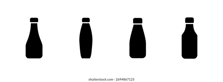 Ilustración vectorial del icono de la botella. signo y símbolo de la botella