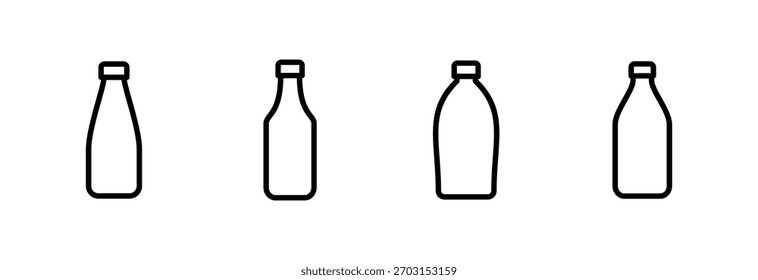 Vektorgrafik des Flaschensymbols. Flaschenzeichen und Symbol