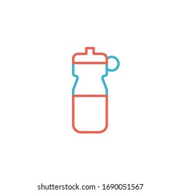bottle icon vector illustration. bottle icon with two color line style design