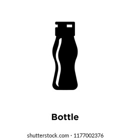 Bottle icon vector isolated on white background, logo concept of Bottle sign on transparent background, filled black symbol