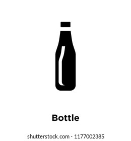Bottle icon vector isolated on white background, logo concept of Bottle sign on transparent background, filled black symbol